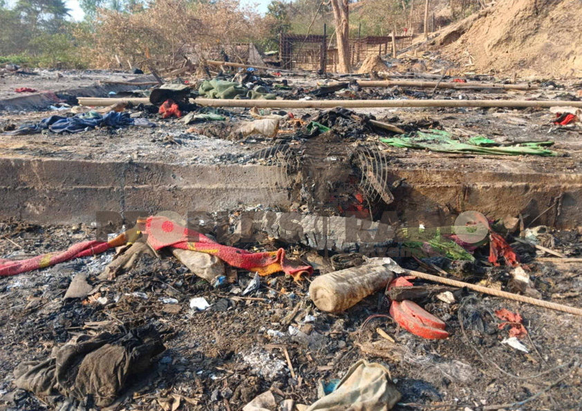 Scene of the Arakan Army Prison in Ann’s Township Bombed and Attacked